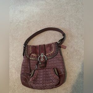 Vintage Coach soho buckle bag and matching wristlet